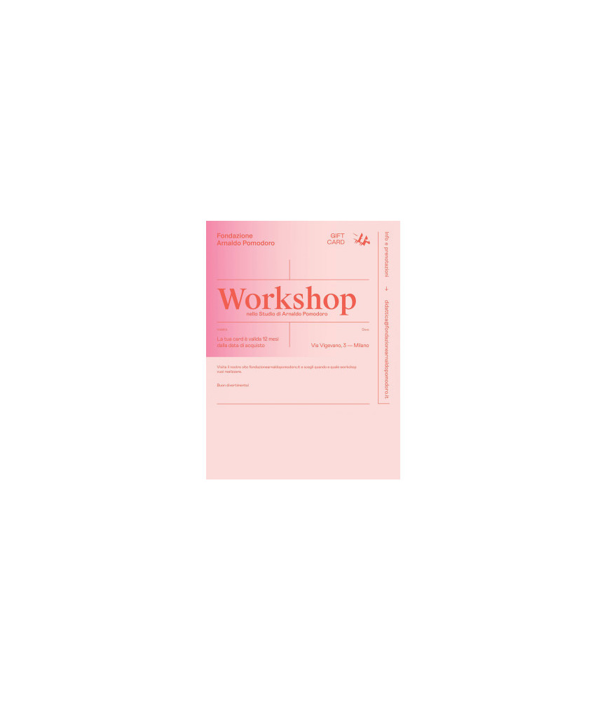 Gift Card Workshop famiglie (1 adulto+1 bambino)