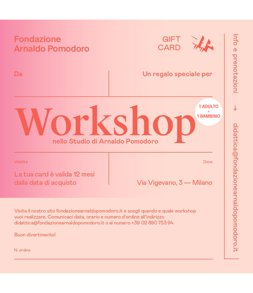 Gift Card Workshop famiglie (1 adulto+1 bambino)