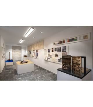 Entrance to the exhibition Open Studio 4  | Arnaldo Pomodoro. Luoghi, memorie e visioni