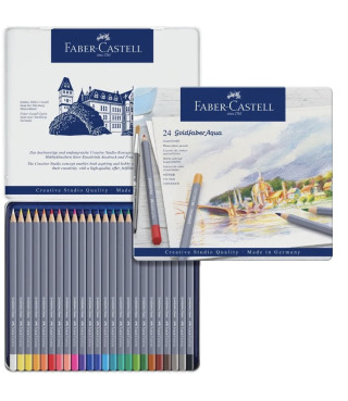 Matite colorate acquerellabili Goldfaber Aqua. Confezione 24 pz
