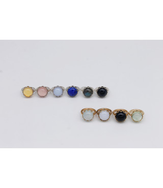 Anello NIDO oro 9 carati e Prasiolite| Biba Ornamenti