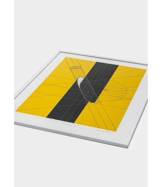 Stampa serigrafica da litografia Colonna recisa trasversalmente I (gialla, 1970), 2025