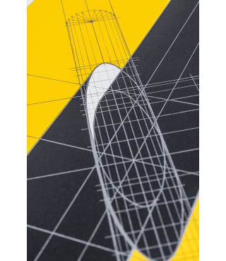 Stampa serigrafica da litografia Colonna recisa trasversalmente I (gialla, 1970), 2025