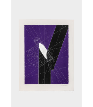 Screen print from the lithograph Colonna recisa trasversalmente II (purple, 1970), 2025