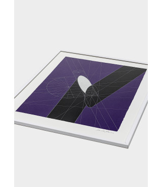 Stampa serigrafica da litografia Colonna recisa trasversalmente II (viola, 1970), 2025