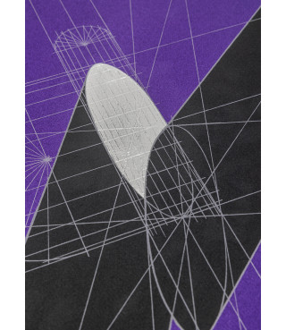 Screen print from the lithograph Colonna recisa trasversalmente II (purple, 1970), 2025