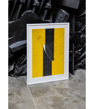 Trittico stampe serigrafiche da litografia "Colonna recisa trasversalmente I, II e III" (1970), 2025